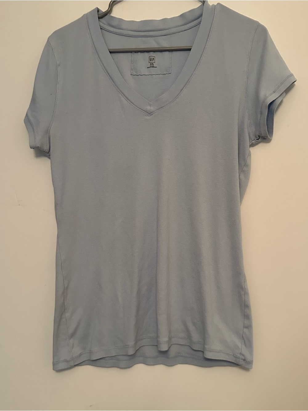 GAP Light Blue V-Neck Short Sleeve Tee
